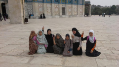 طالبات مركز حراء باللد في زيارة للمسجد الأقصى المبارك